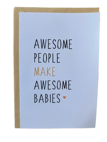 New Baby Card - Awesome Parents