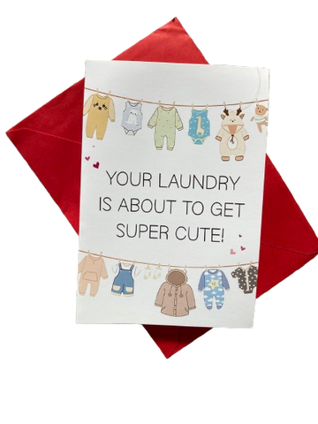 New Baby Card - Cute Laundry