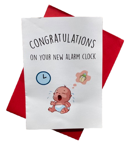 New Baby Card - Alarm Clock