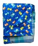Vintage Wool Blanket - Blue Dino