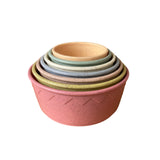 Stacking Bath Cups - set of seven