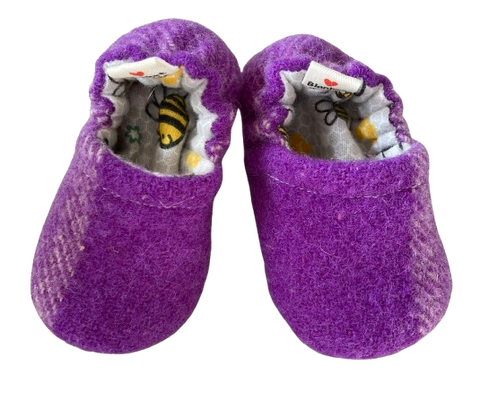 Vintage Wool Booties - Electric Violet
