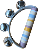 Wooden Bell Ring - mauve stripe