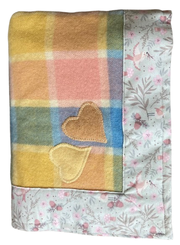 Vintage Wool Blanket - Rainbow check