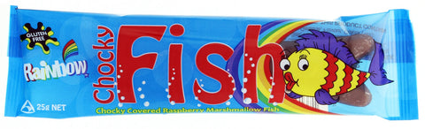 Gluten-free chocolate fish. Made in New Zealand.