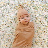 Little Unicorn Stretch Knit Hat & Swaddle - Terracotta