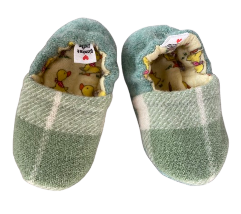 Vintage Wool Booties - Tender Moss