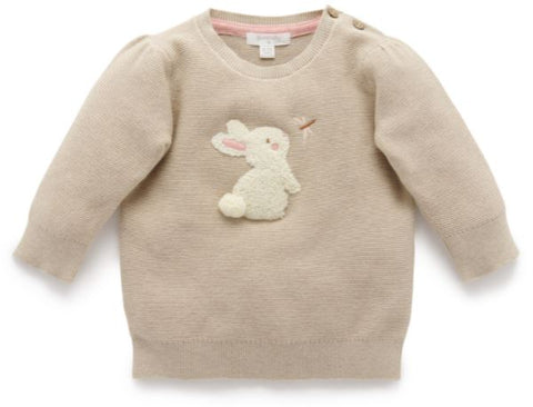 Purebaby Bunny Jumper - Beige