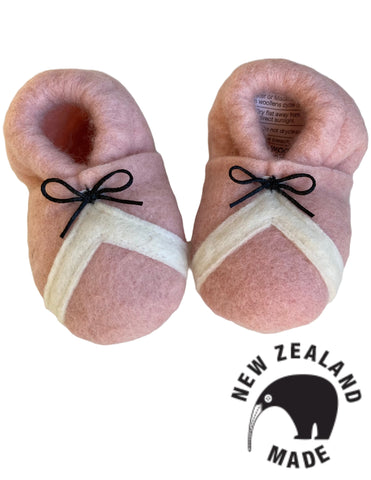 Pure Merino Felted Booties - Marshmallow