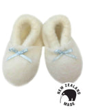 Pure New Zealand Made Felted Merino Booties - Blue Ribbon