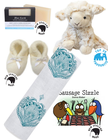 A gift box with all the favourites including Aden+Anais wrap, free shipping and free $15 Baby's Room voucher