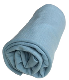 Pure New Zealand merino blanket in a pale blue