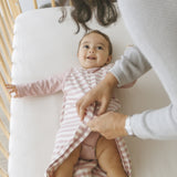 Merino Sleeping Bag - Dusky Pink Stripe