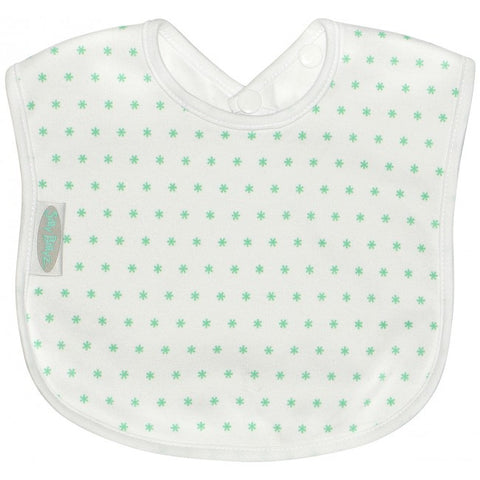 Jersey cotton bib for baby - green star