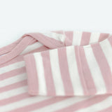 Woolbabe Sleeping Gown - Merino and Cotton mix - Dusky Pink Stripe