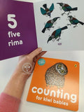 Picture of Counting for Kiwi Babies, with page 5, Rima, Displayed