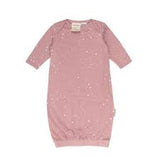 Woolbabe organic cotton and merino sleeping gown in pale pink