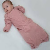 Woolbabe Sleeping Gown - Merino and Cotton mix - Dusky Pink Star