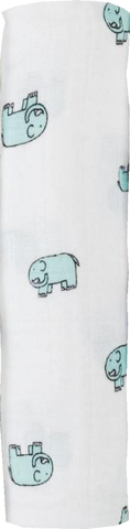 aden + anais super soft musliln wrap in an elephant design