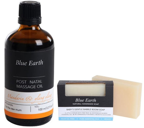 Contents of Product - Massage Oil, Baby Soap