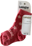 Pink Lamington merino socks