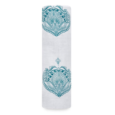 100% natural cotton muslin aden + anais wrap, perfect for swaddling baby