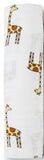 aden + anais super soft musliln wrap in a giraffe design