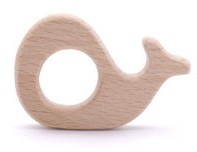 Easy to clean wooden teether for baby