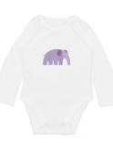 Sustainably sourced cotton bodysuit with elephant print on the front