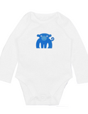 Sustainably sourced cotton bodysuit with monkey print on the front
