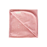 Merino/Organic Cotton blanket - Dusky Pink Stars