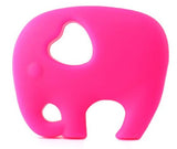 Silicone Teething Elephant - Dark pink