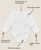 Organic cotton bodysuit for baby
