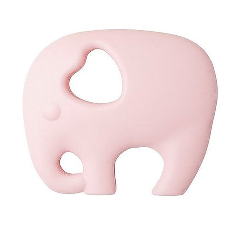 Silicone Teething Elephant - Light Pink