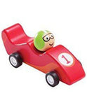 Wooden Pull Back Racing car