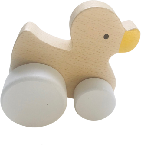Wooden roller ducky