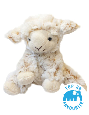 Cuddly sitting lamb soft toy