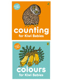 A set of two beautiful, brightly illustrated board books introducing babies to counting and colours both in English and in Maori.