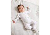 Organic cotton baby growsuit with zip